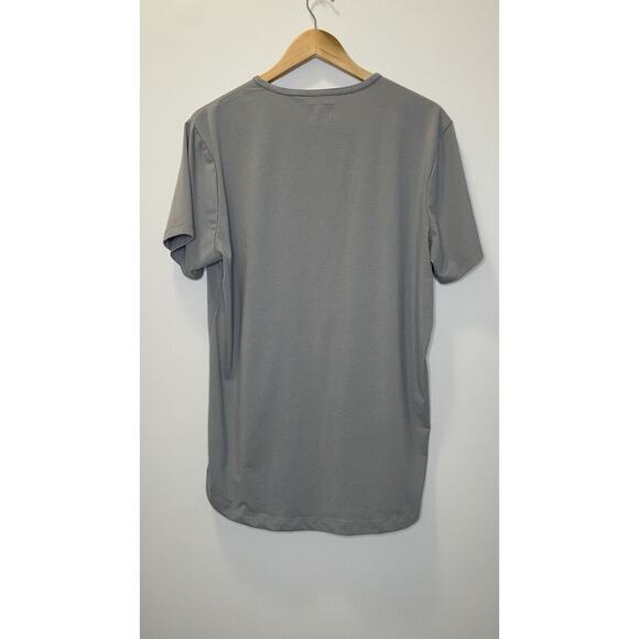 Cuts Clothing Shirt Mens XL Gray Split Hem Henley Tee Short Sleeve Soft - Picture 3 of 9